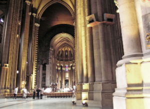 Inside the Cathederal of St. John the Divine, New York City.